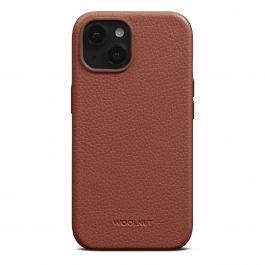 Woolnut Leather Case for iPhone 15 - Cognac