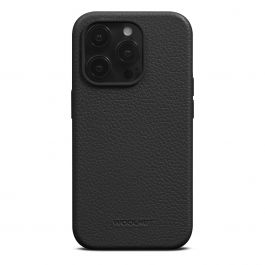 Woolnut Leather Case for iPhone 15 Pro - Black
