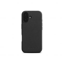 WOOLNUT Leather Case for iPhone 16 - Black