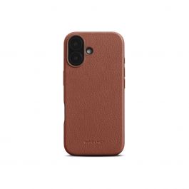 WOOLNUT Leather Case for iPhone 16 - Cognac