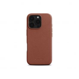 WOOLNUT Leather Case for iPhone 16 Pro - Cognac