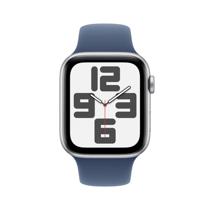 Apple Watch SE GPS 44mm Silver Aluminium Case with Denim Sport B