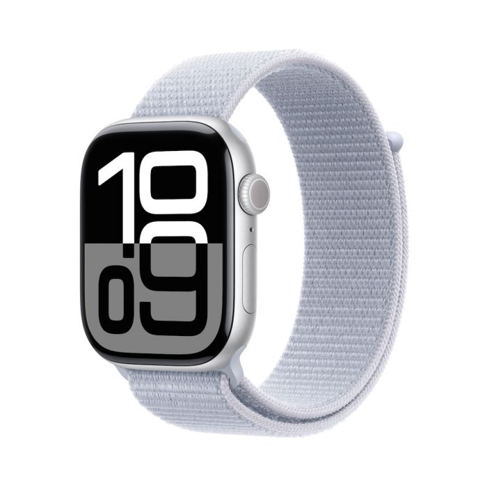 Apple Watch Series 10 GPS 46mm Silver Aluminium Case with Blue C
