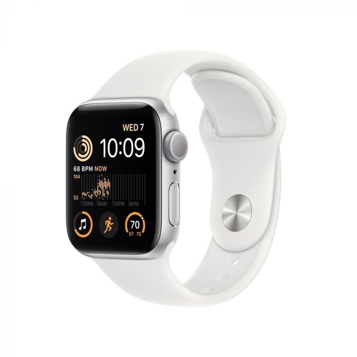 Apple Watch SE GPS 40mm Silver Aluminium Case with White Sport B
